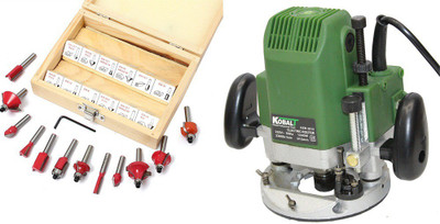 

Digital Craft PROFESSIONAL Kobalt KER 3612 Wood Working Router Machine Suitable For 8mm-12mm Router Bits With Free 12pcs 8mm Shank Router Bit Set. Rotary Tool(12 mm)