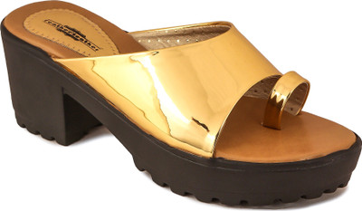 

Feather Leather Women GOLD Heels