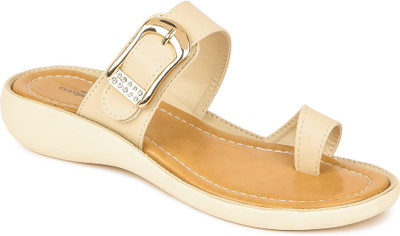 

Feather Leather Women CREAM Flats