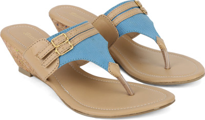 

Bata Women Blue Wedges