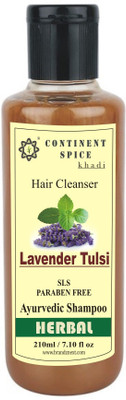 

Continent Spice Khadi Lavender Tulsi Herbal Hair Cleanser (210ml) -(SLS-Paraben Free) CS682005(210 ml)