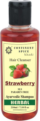 

Continent Spice Khadi Strawberry Herbal Hair Cleanser (210ml) -(SLS-Paraben Free) CS682005(210 ml)