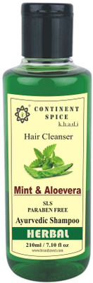 

Continent Spice Khadi Mint & Aloevera Herbal Hair Cleanser (210ml) -(SLS-Paraben Free) CS682005(210 ml)