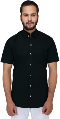 BTC Men Solid Casual Black Shirt