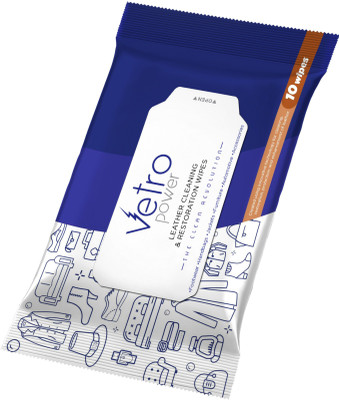 Vetro Power Leather Cleaning & Restoration Wipes Leather Shoe Cleaner(Blue)