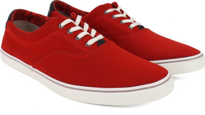 Clarks Gosling Walk Red Fabric Sneakers For Men(Red