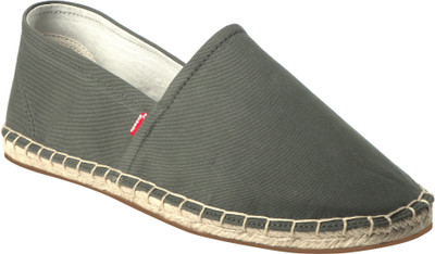 Zobello Men's Green Canvas Basque Espadrilles Casuals For Men(Green)