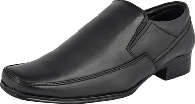 

Madoks Men's Black Leather Slip On For Men(Black