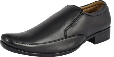 

Madoks Men's Black Leather Slip On For Men(Black