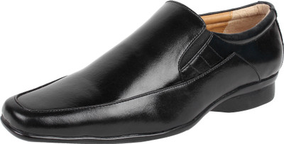 SASSIE Black Slip On/ Loafer Formal shoes with elastic Slip On For Men(Black)