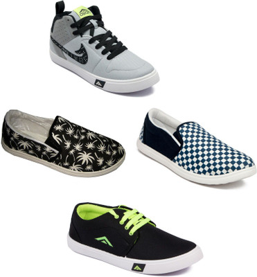 

Asian Men's Combo pack of 4 Sneakers For Men(Multicolor