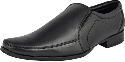 

Madoks Men's Black Leather Slip On For Men(Black