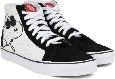 

Vans SK8-Hi Reissue Sneakers For Men(White, Black, (peanuts) joe cool/black