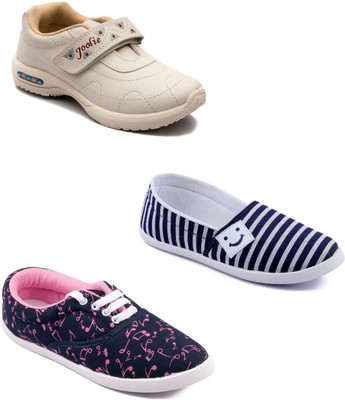 

Asian Women's Combo Pack of 3 casual shoes Casuals For Women(Multicolor