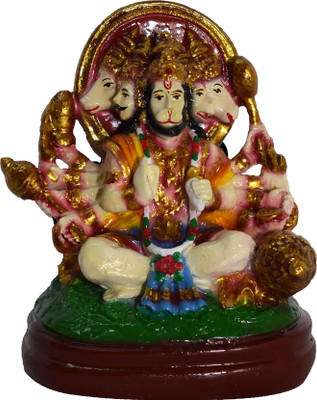 SUNNY CORPS Panchamukhi Hanuman Gift Statue Idoil Showpiece - 9 cm(Polyresin, Multicolor) available at flipkart for Rs.390