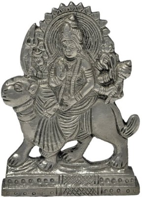 numeroastro Goddess Durga Idol In Panchdhatu Decorative Showpiece  -  10 cm(Brass, Silver)