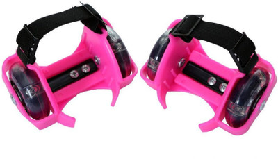 

Gubbarey Offer : Luminuous wheels kids roller skates with Barbie watch Quad Roller Skates - Size Free UK(Pink)