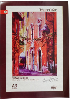 

Shipra Water Colouring(A3 Size) Sketch Pad(White, 25 Sheets)