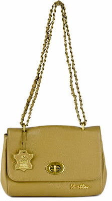 

Vestta Women Casual Beige Genuine Leather Sling Bag