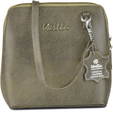 Vestta Women Casual Grey Genuine Leather Sling Bag