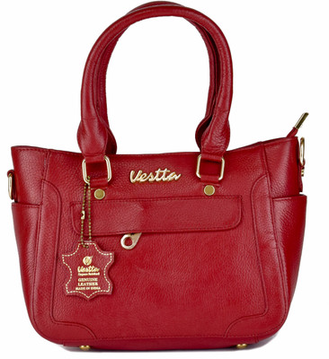 

Vestta Women Casual Red Genuine Leather Satchel