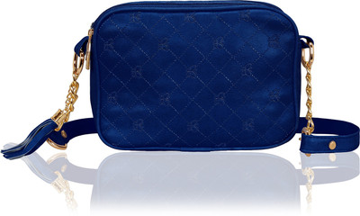 

Kleio Women Evening/Party Blue PU Sling Bag