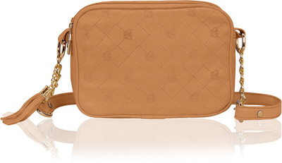 

Kleio Women Evening/Party Tan PU Sling Bag