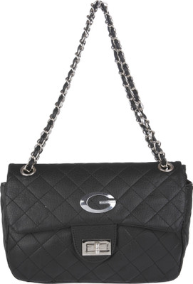 

Giordano Women Evening/Party Black PU Sling Bag