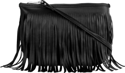 

GELILIA Women Casual Black PU Sling Bag