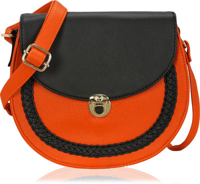 

Kleio Women Casual Orange PU Sling Bag