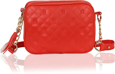 

Kleio Women Evening/Party Red PU Sling Bag