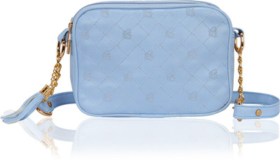 

Kleio Women Casual Blue PU Sling Bag