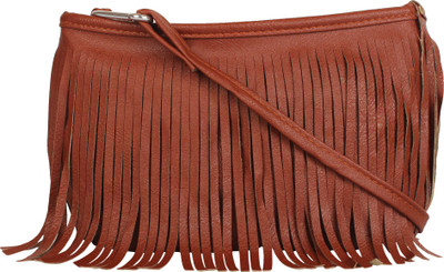 

GELILIA Women Casual Brown PU Sling Bag