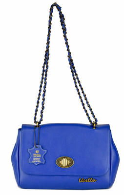 

Vestta Women Casual Blue Genuine Leather Sling Bag