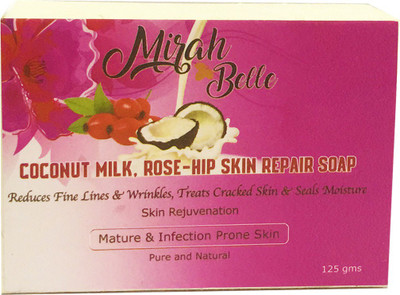 

Mirah Belle Naturals Coconut Milk, Rose-hip Skin Repair Soap(125 g)