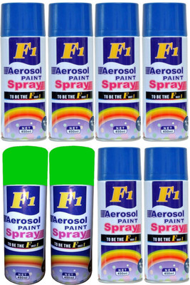 F1 MULTICOLOR Spray Paint 450 ml(Pack of 8)