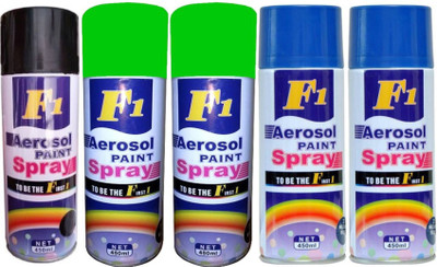 F1 MULTICOLOR Spray Paint 450 ml(Pack of 5)