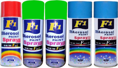 

F1 MULTICOLOR Spray Paint 450 ml(Pack of 5)