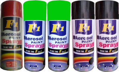 

F1 MULTICOLOR Spray Paint 450 ml(Pack of 5)
