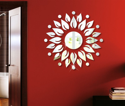 

Naveed Arts  Acrylic wall sticker Sticker(Pack of 1, Silver mirror