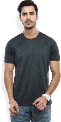Buy ADIDAS Solid Men Round Neck Dark Green T-Shirt on Flipkart
