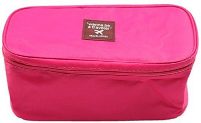 

ShopAis Multi Functional Travel Organizer Innerwear Cosmetic Make up Bag Bra Underwear Pouch(Pink)