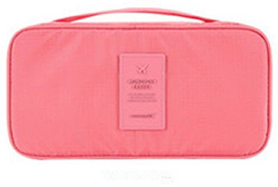 

ShopAis Multi Functional Travel Organizer Innerwear Cosmetic Make up Bag Bra Underwear Pouch(Pink)
