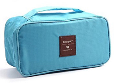 

ShopAis Multi Functional Travel Organizer Innerwear Cosmetic Make up Bag Bra Underwear Pouch(Blue)