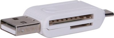 BB4 Micro OTG TF T-flash +USB 2.0 for Cell Phone PC Card Reader USB Adapter(Multicolor) available at flipkart for Rs.199