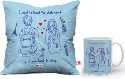 

Indigifts Cushion, Mug Gift Set