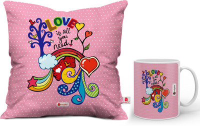 

Indigifts Cushion, Mug Gift Set