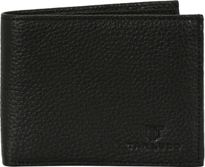 

Tan Luzo Men Black Genuine Leather Wallet(5 Card Slots), Brown