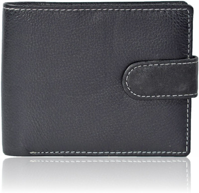 

Huntsman Men Black Genuine Leather Wallet(6 Card Slots)