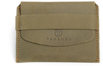 

Tan Luzo Men Beige Genuine Leather Card Holder(5 Card Slots)
